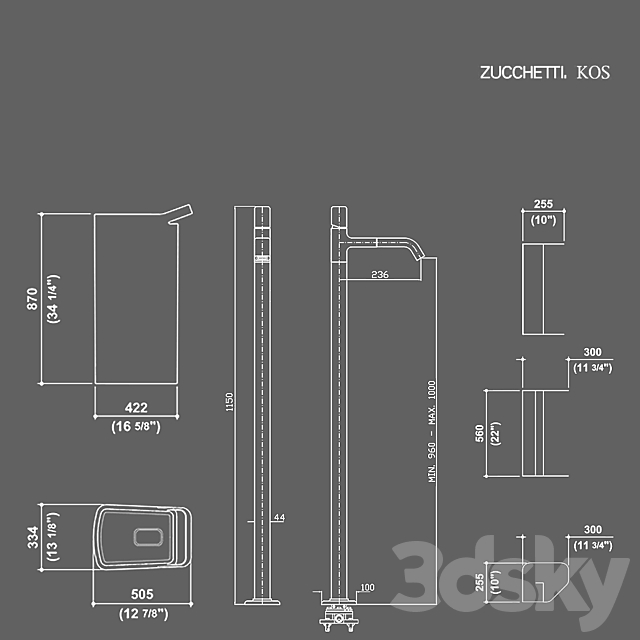 washbasin KOS Lab 03 3ds Max - thumbnail 3