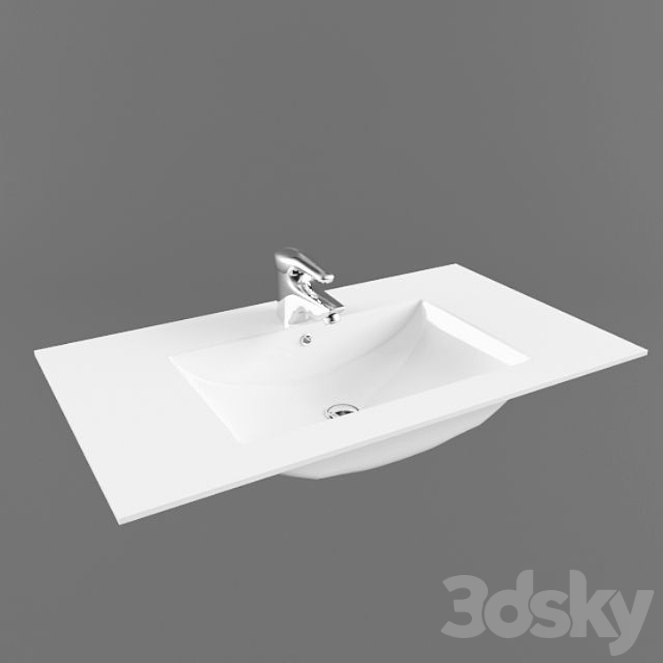 Washbasin Lotos 825 3DS Max - thumbnail 1