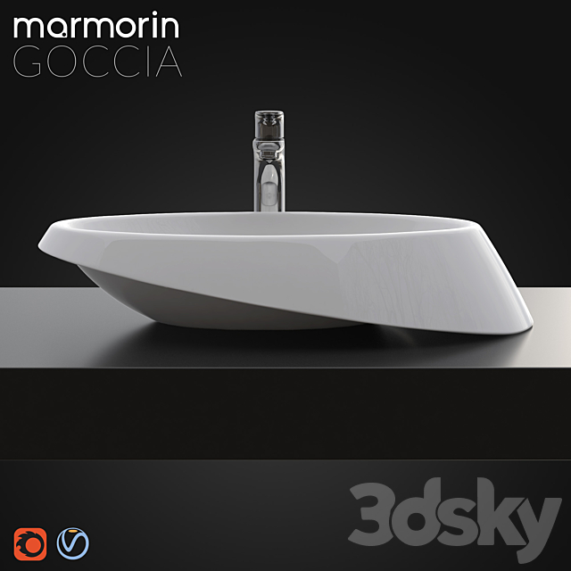 Washbasin Marmorin Goccia 3DS Max Model - thumbnail 2