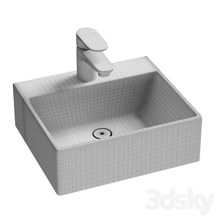 Washbasin Mira MR-3328 3DS Max - thumbnail 2