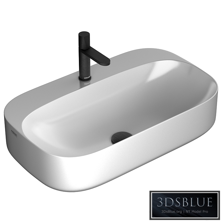 Washbasin Noken NK Arquitect by Porcelanosa & faucet Antoniolupi Indigo 3DS Max - thumbnail 3