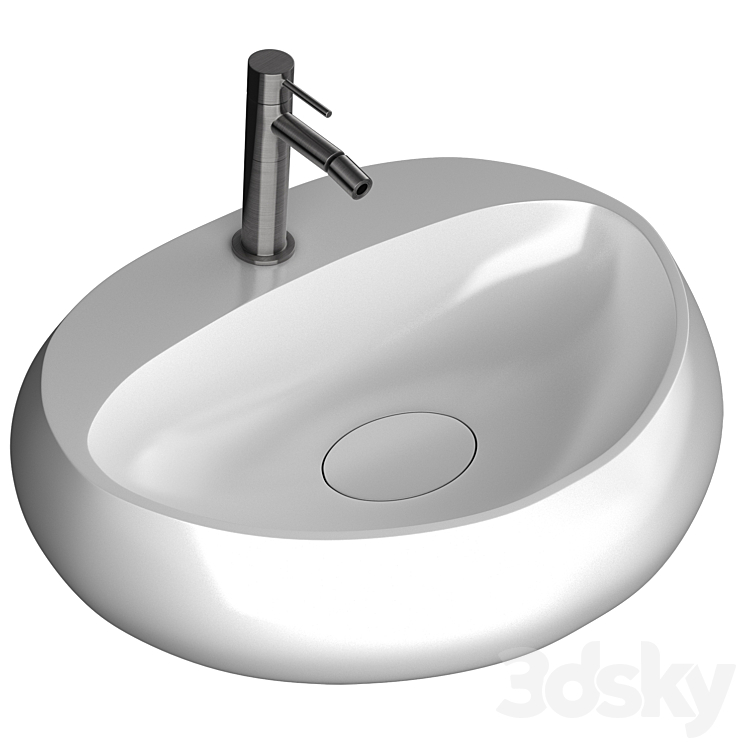 washbasin Rak Cloud & mixer Rexa design 3DS Max - thumbnail 1