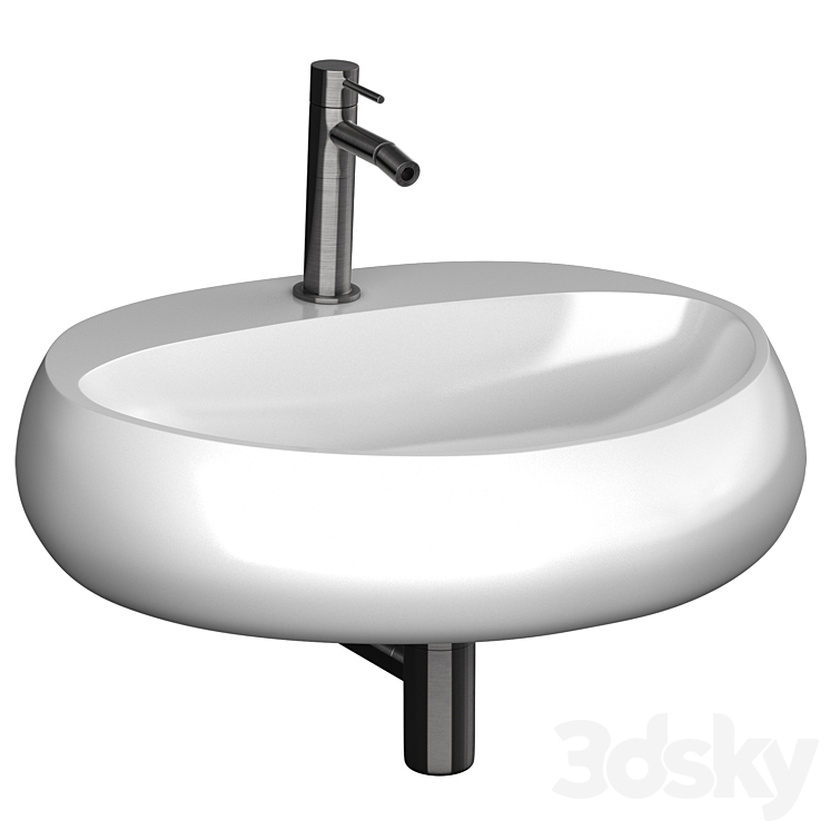 washbasin Rak Cloud & mixer Rexa design 3DS Max - thumbnail 2