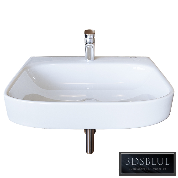 Washbasin Roca Debba 60×48 cm wall-hung 32799400Y 3DS Max - thumbnail 3