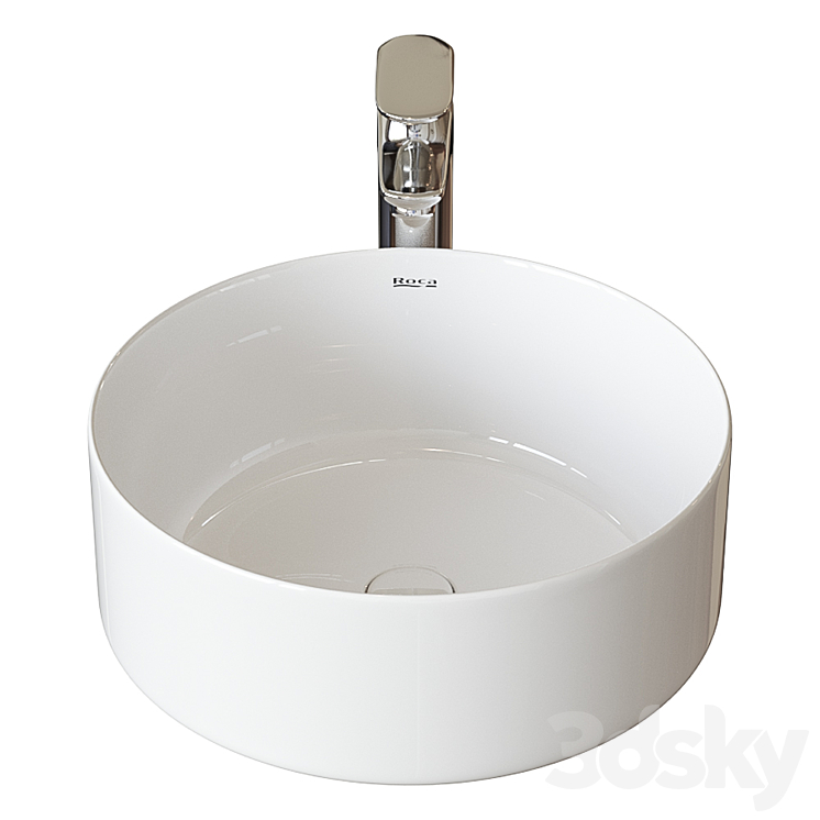 Washbasin Roca Inspira Round 37×37 cm surface mounted 327523000 3DS Max - thumbnail 1