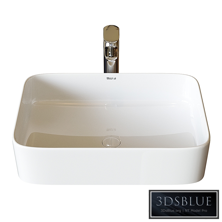 Washbasin Roca Inspira Square 37×50 cm surface mounted 327530000 3DS Max - thumbnail 3