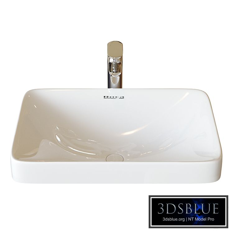 Washbasin Roca Inspira WB Square 37×55 cm surface mounted 327534000 3DS Max - thumbnail 3