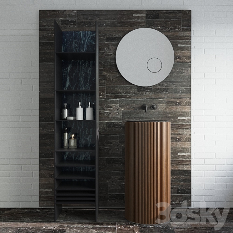 washbasin SALVATORI ADDA 3DS Max - thumbnail 1