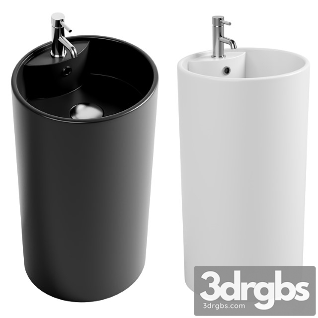 Washbasin santiline sl 4003mb matt black - thumbnail 1