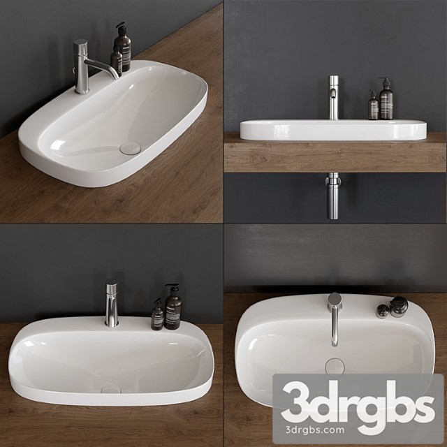 Washbasin Scarabeo Ceramiche Moon 5512 3dsmax Download - thumbnail 1