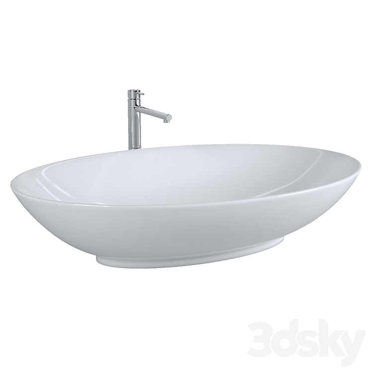 Washbasin Scarabeo Neck (8045) 3DS Max Model - thumbnail 1