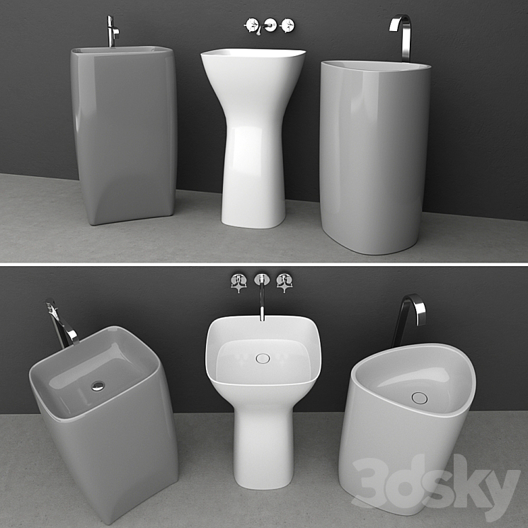 Washbasin set 3DS Max - thumbnail 1