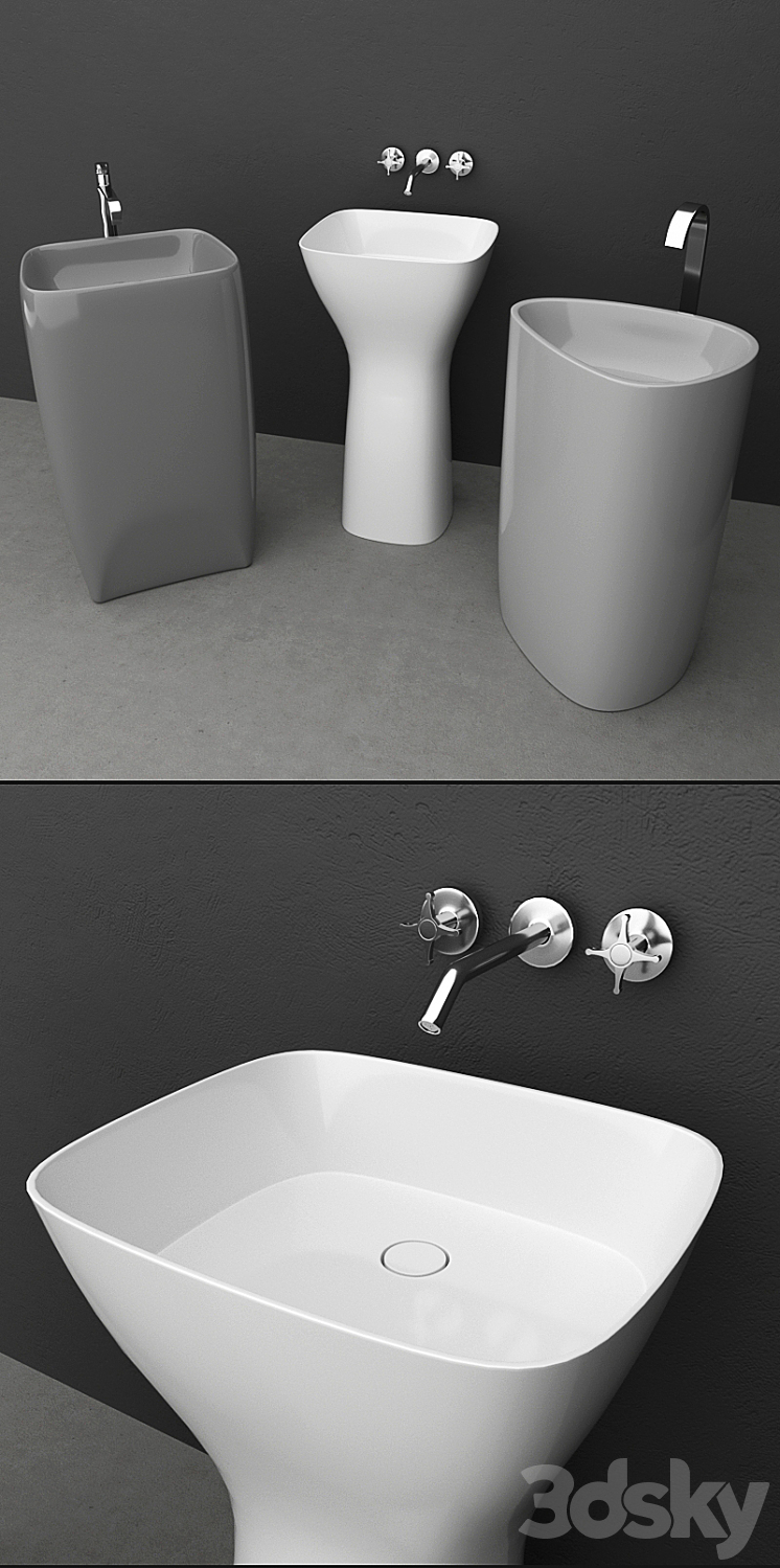 Washbasin set 3DS Max - thumbnail 2