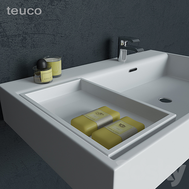 Washbasin Teuco Mia 3DS Max Model - thumbnail 2