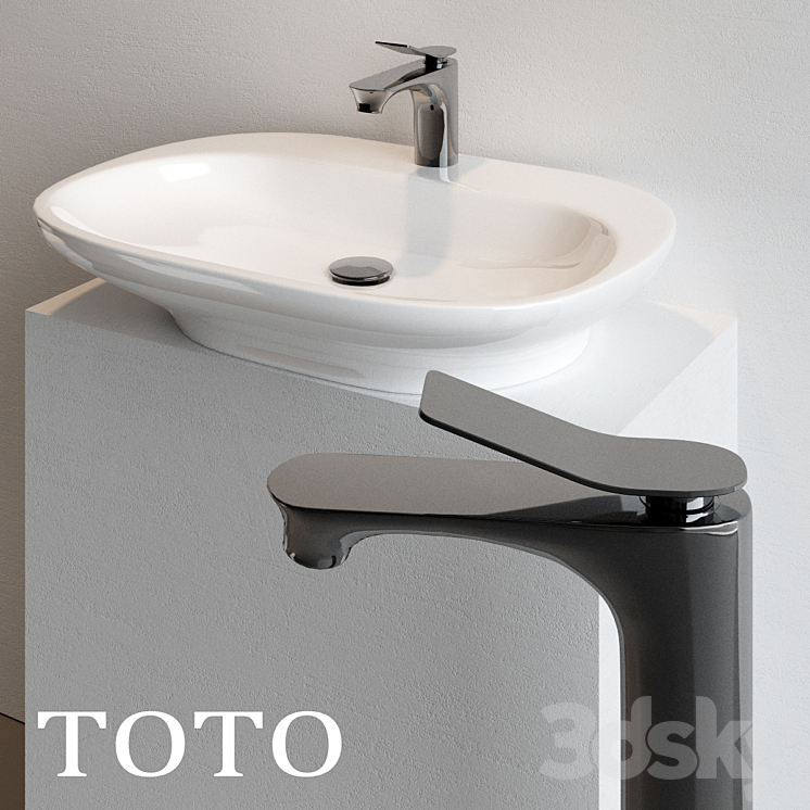 Washbasin TOTO (corona + vray) 3DS Max - thumbnail 1