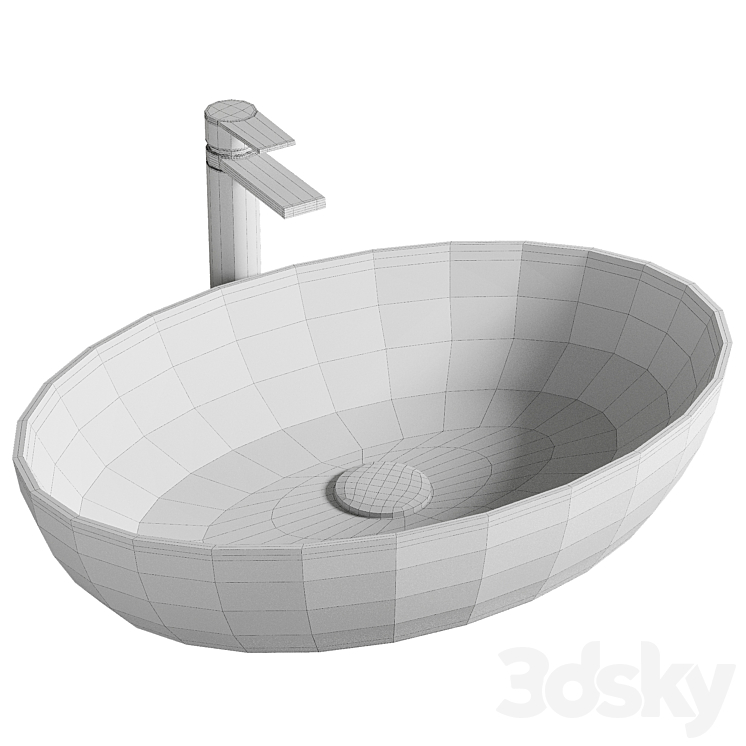 Washbasin Villeroy & Boch Artis 41986101 alpin 3DS Max Model - thumbnail 2