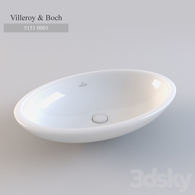 Washbasin Villeroy & Boch Loop & Friends 5151 0001 3DS Max - thumbnail 1