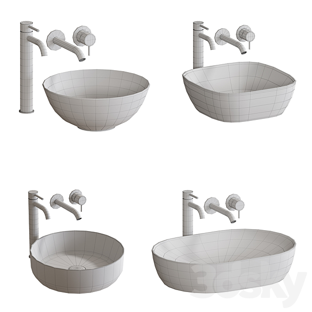 Washbasins Ceramica Nova 3DS Max Model - thumbnail 5