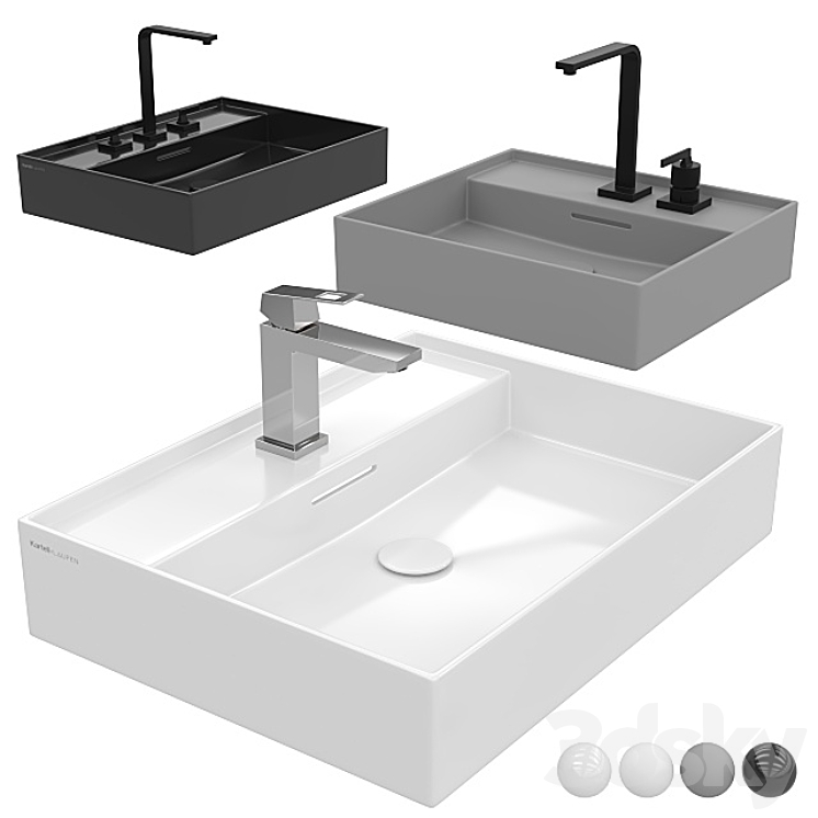 Washbasins Laufen Kartell. 3DS Max - thumbnail 1