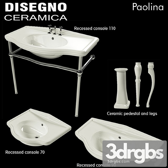 Washbasins Paolina 3dsmax Download - thumbnail 1