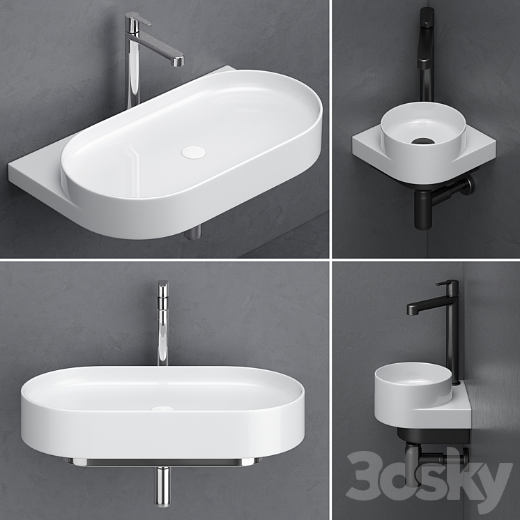 Washbasins RAVAK Yard 3DS Max Model - thumbnail 2