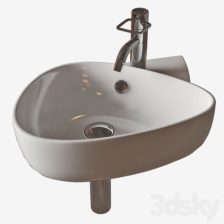 Washstand_Jacob delafon_NOUVELLE VAGUE_45x36 3DS Max - thumbnail 2