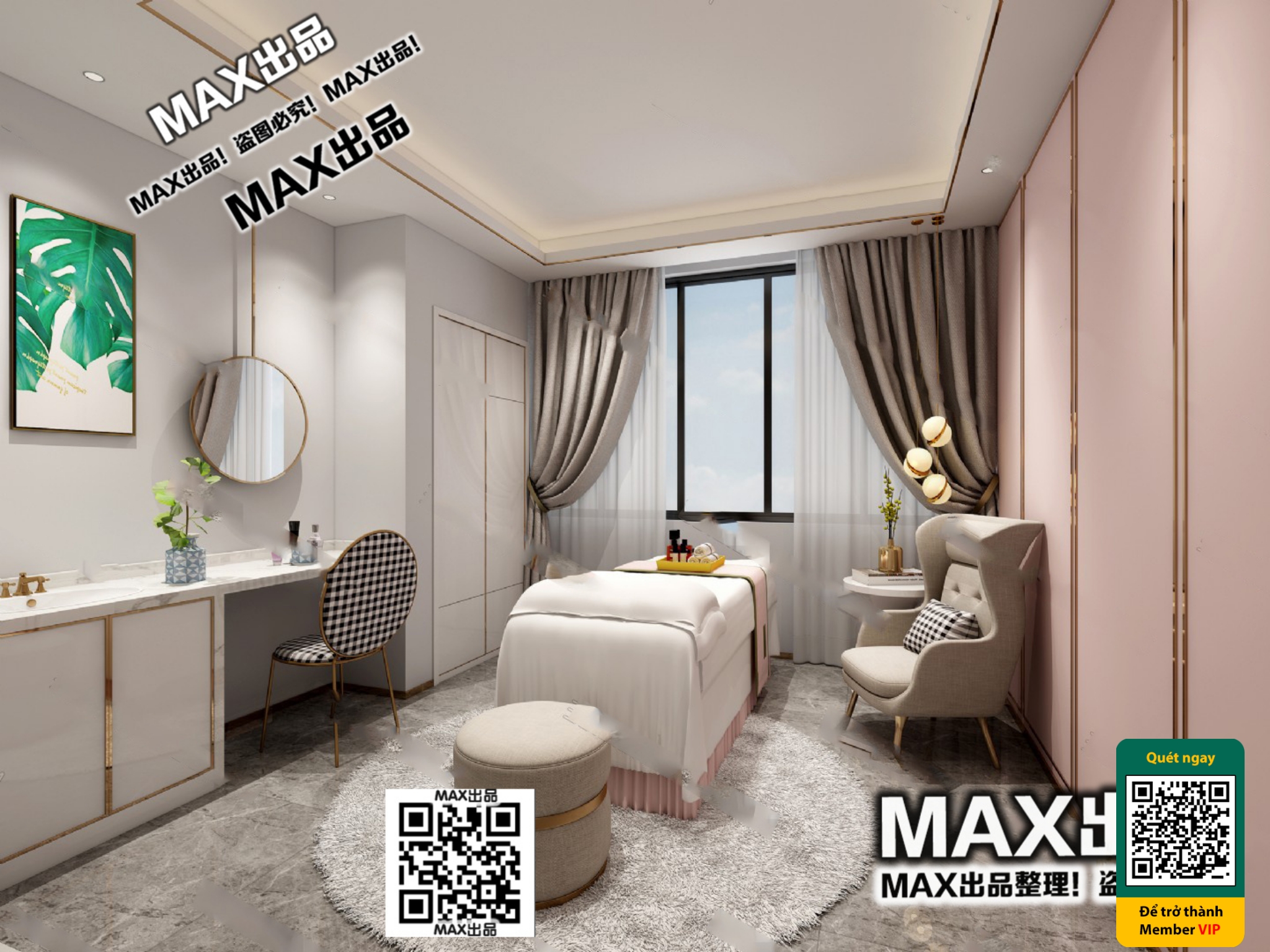 BEAUTY SALON – VRAY / CORONA – 3D MODEL – 4893 - thumbnail 1