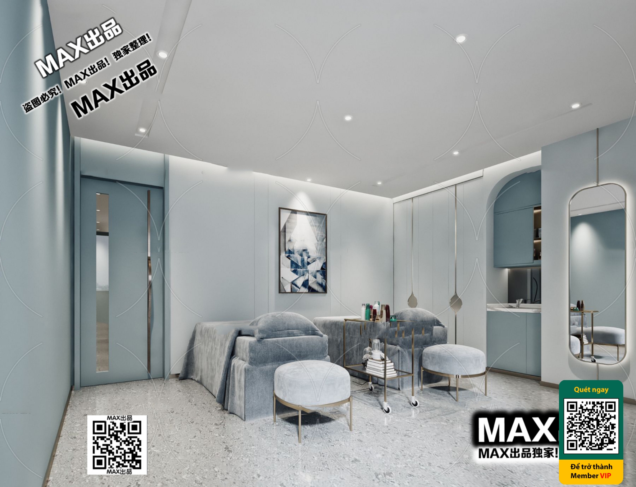 BEAUTY SALON – VRAY / CORONA – 3D MODEL – 4895 - thumbnail 1