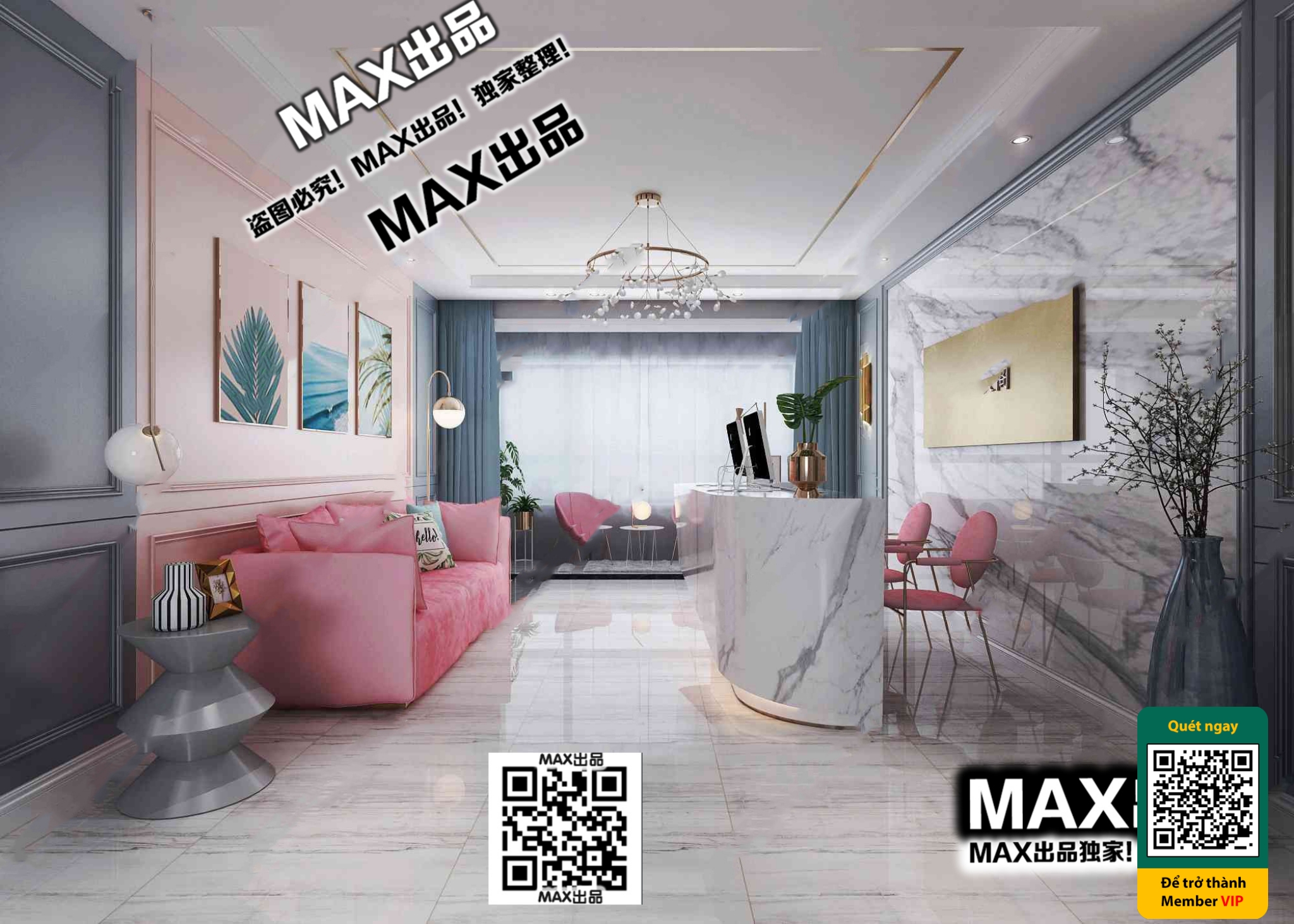 BEAUTY SALON – VRAY / CORONA – 3D MODEL – 4897 - thumbnail 1