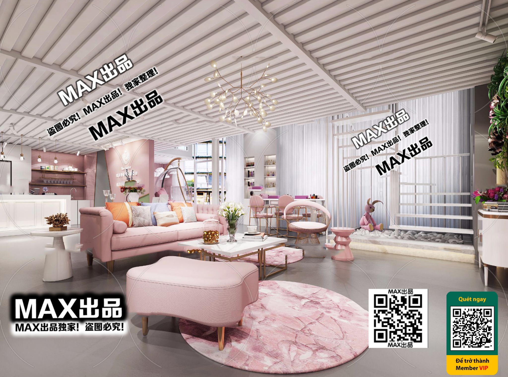 BEAUTY SALON – VRAY / CORONA – 3D MODEL – 4899 - thumbnail 1