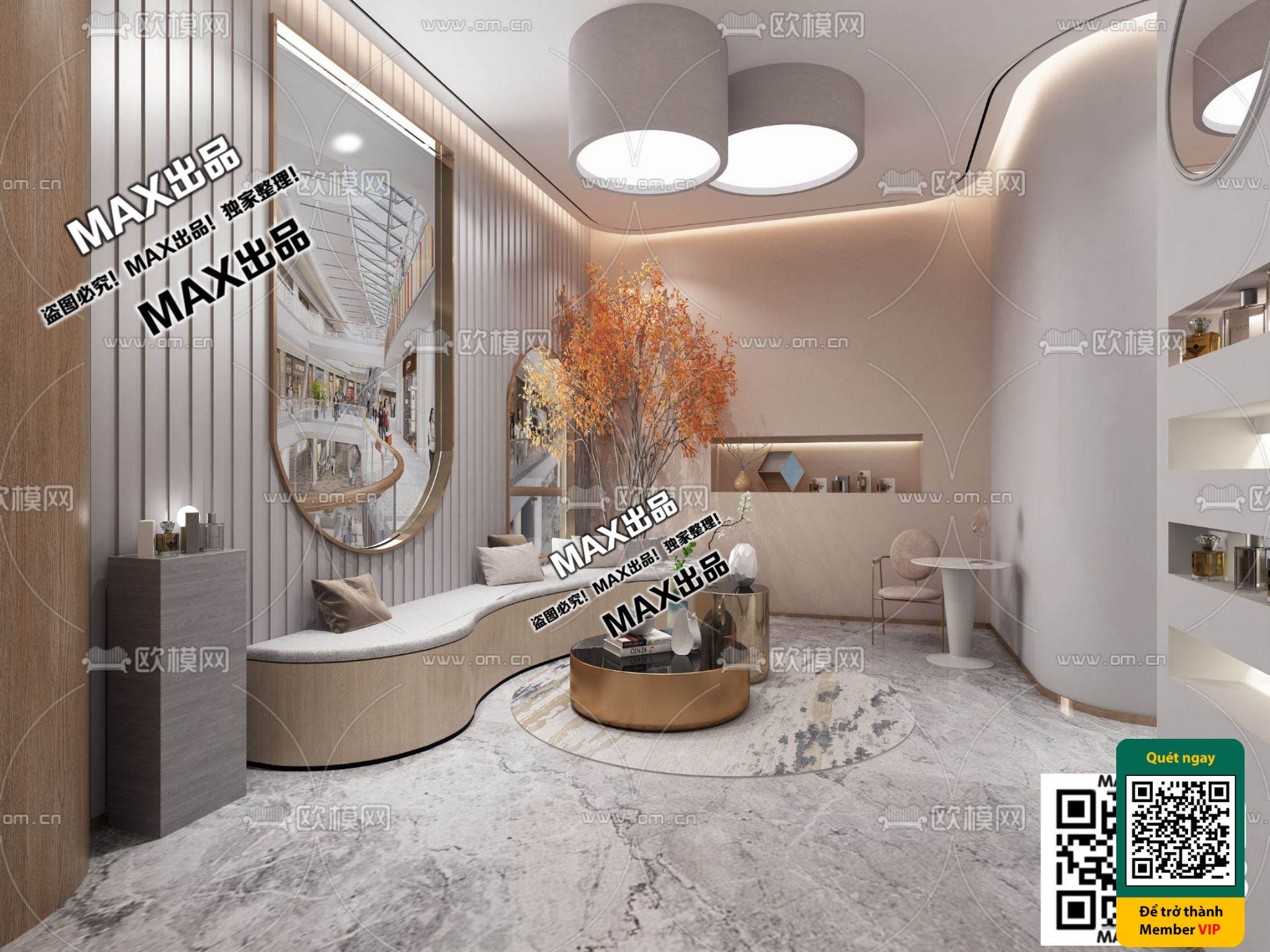 BEAUTY SALON – VRAY / CORONA – 3D MODEL – 4908 - thumbnail 1