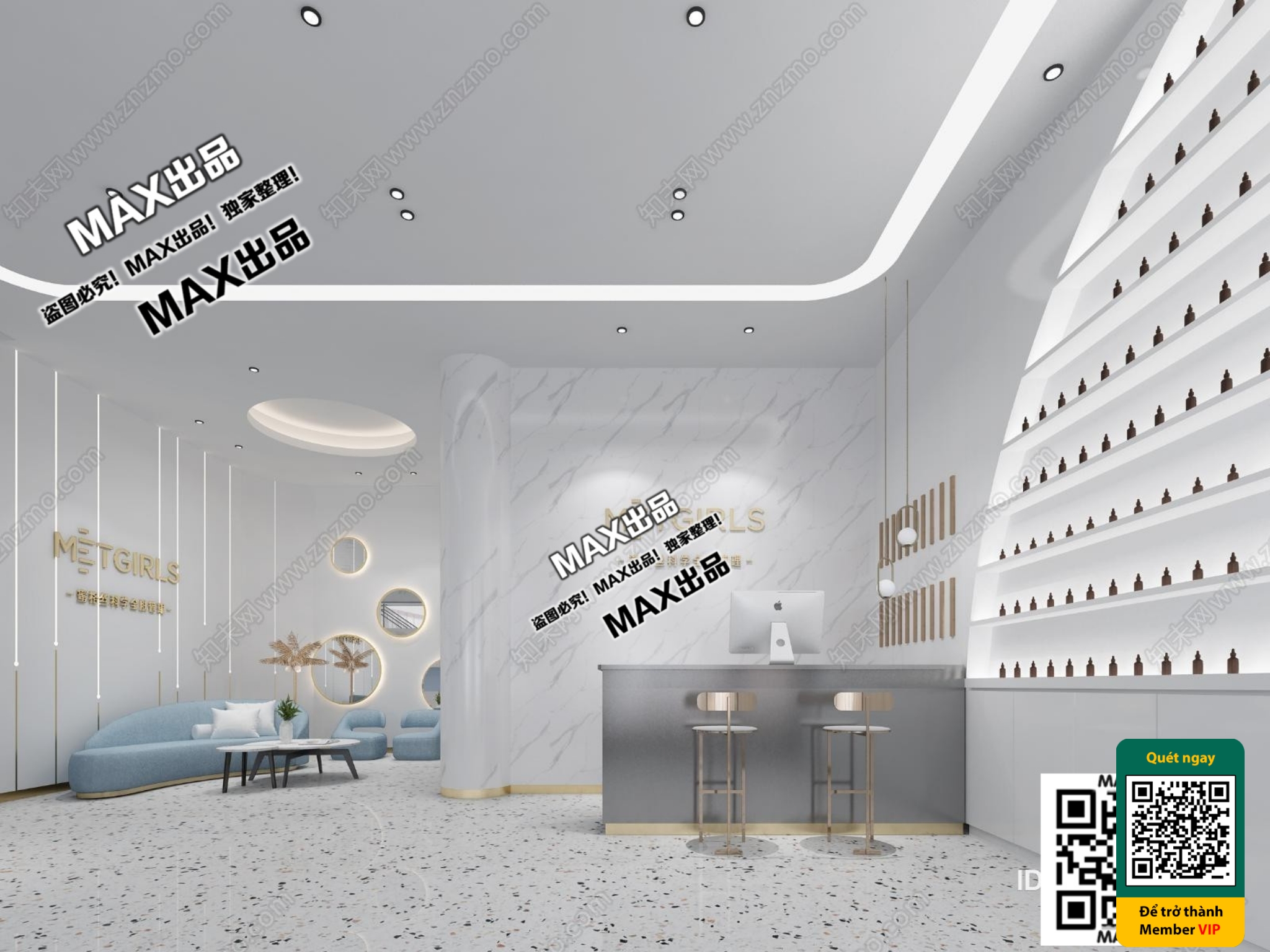 BEAUTY SALON – VRAY / CORONA – 3D MODEL – 4911 - thumbnail 1