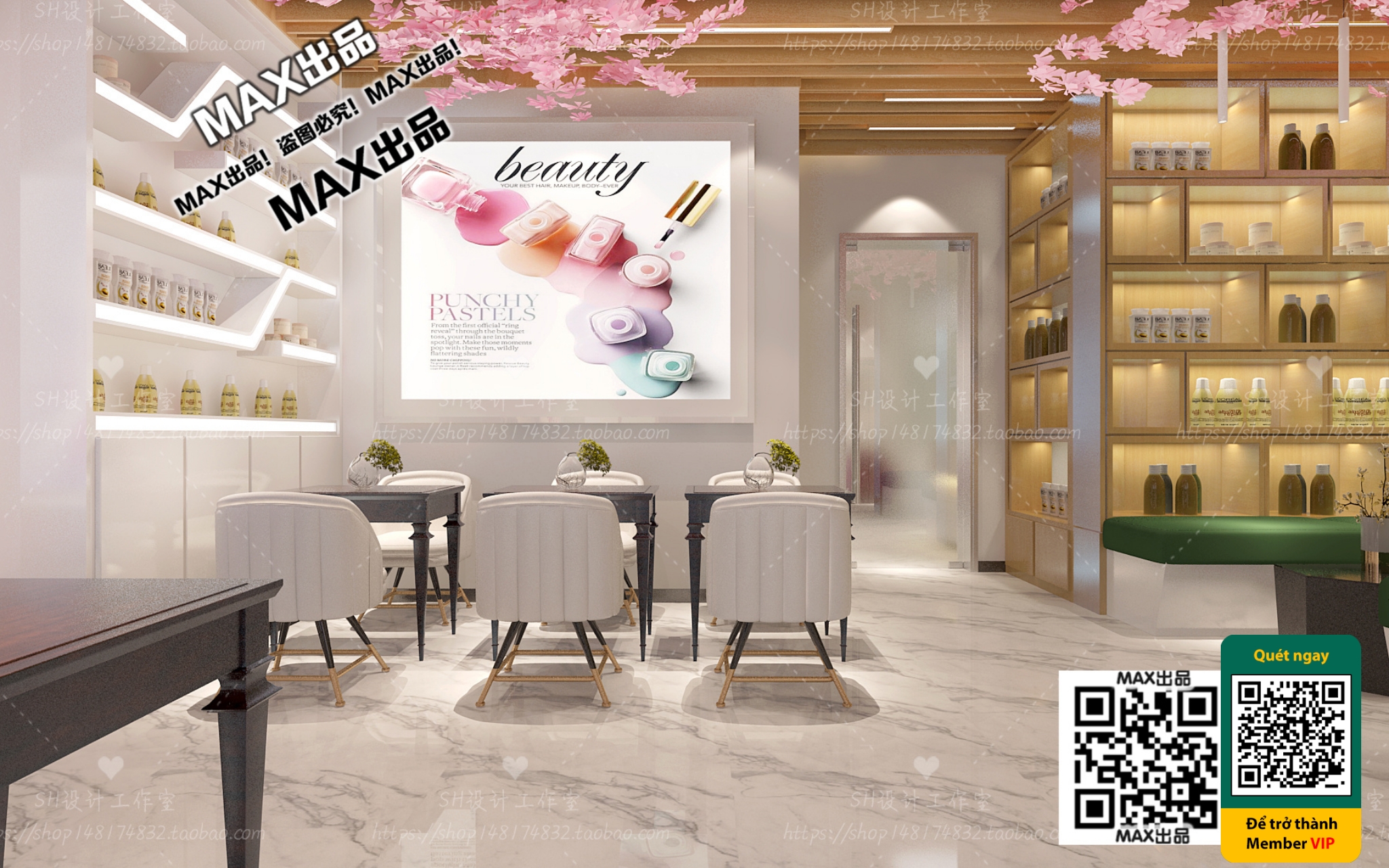 BEAUTY SALON – VRAY / CORONA – 3D MODEL – 4942 - thumbnail 1