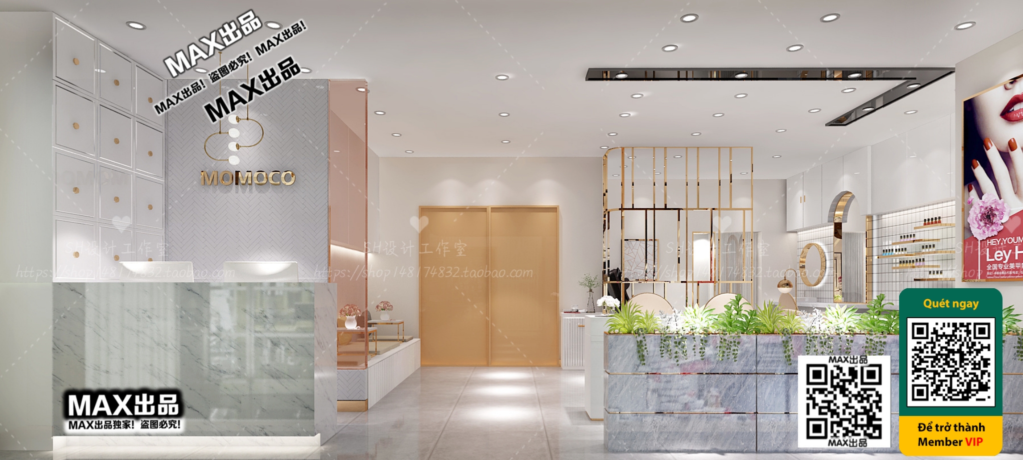 BEAUTY SALON – VRAY / CORONA – 3D MODEL – 4948 - thumbnail 1