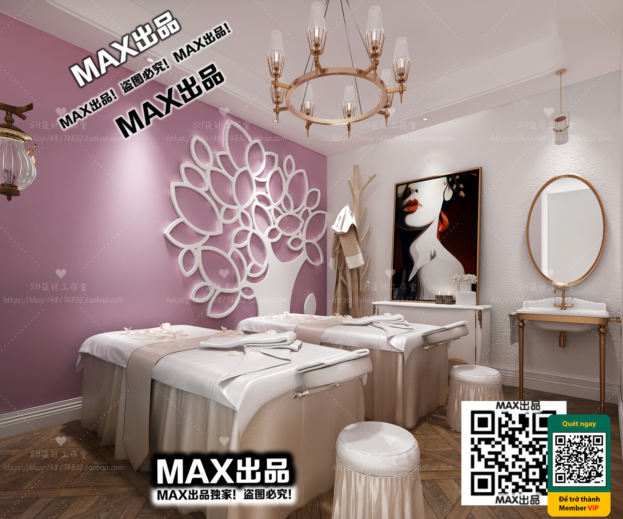 BEAUTY SALON – VRAY / CORONA – 3D MODEL – 4949 - thumbnail 1