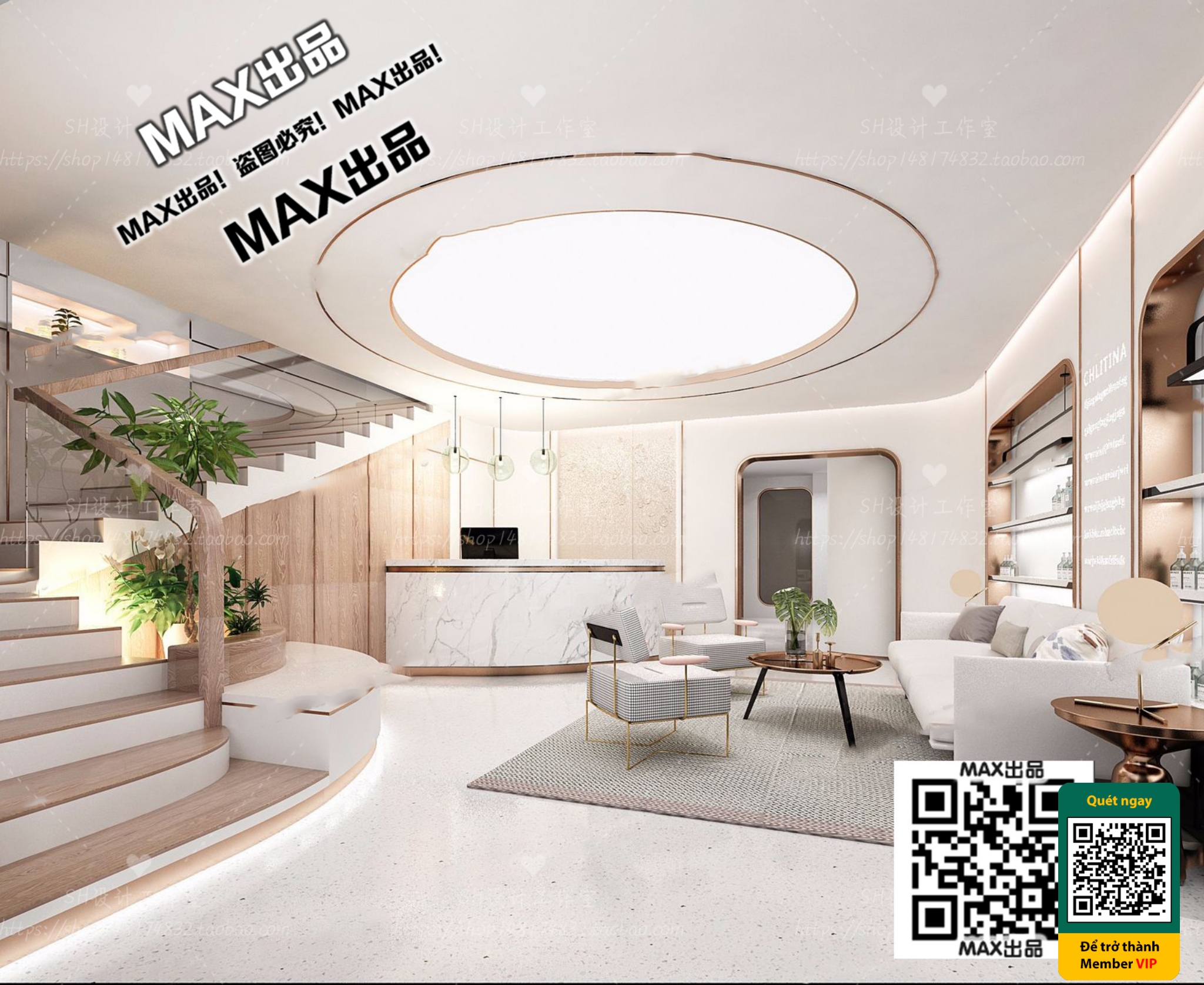 BEAUTY SALON – VRAY / CORONA – 3D MODEL – 4956 - thumbnail 1