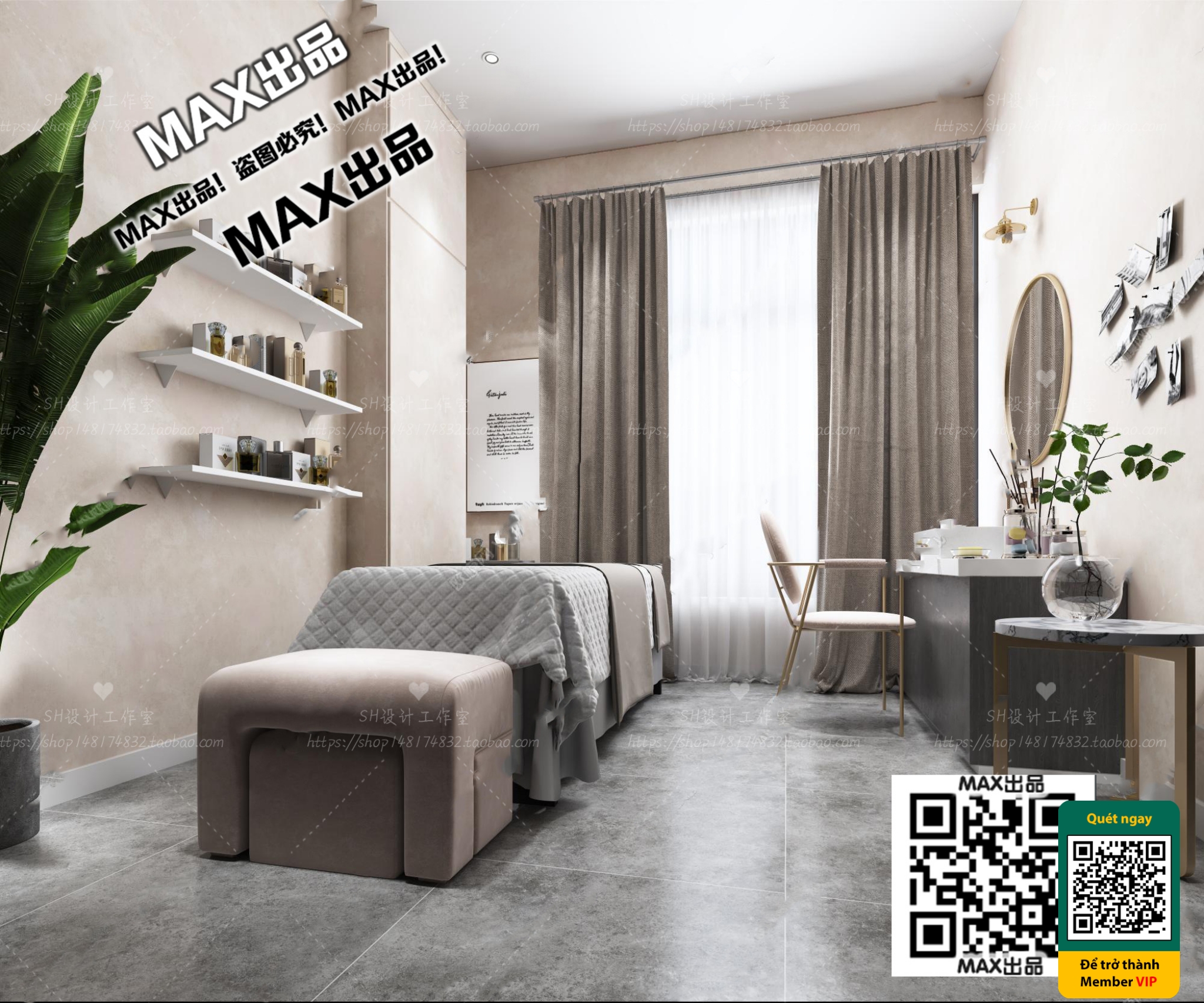 BEAUTY SALON – VRAY / CORONA – 3D MODEL – 4959 - thumbnail 1