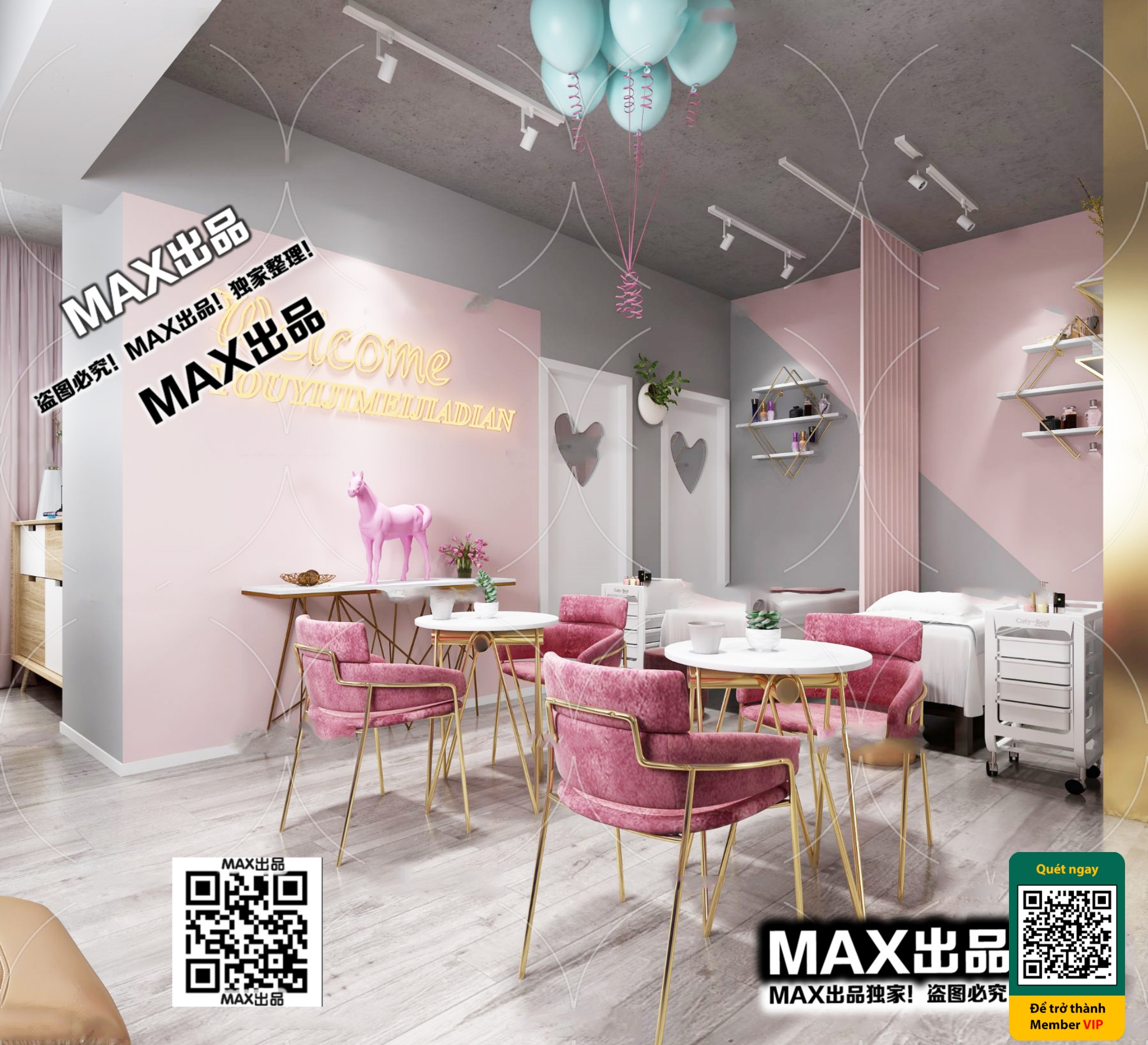 BEAUTY SALON – VRAY / CORONA – 3D MODEL – 5004 - thumbnail 1