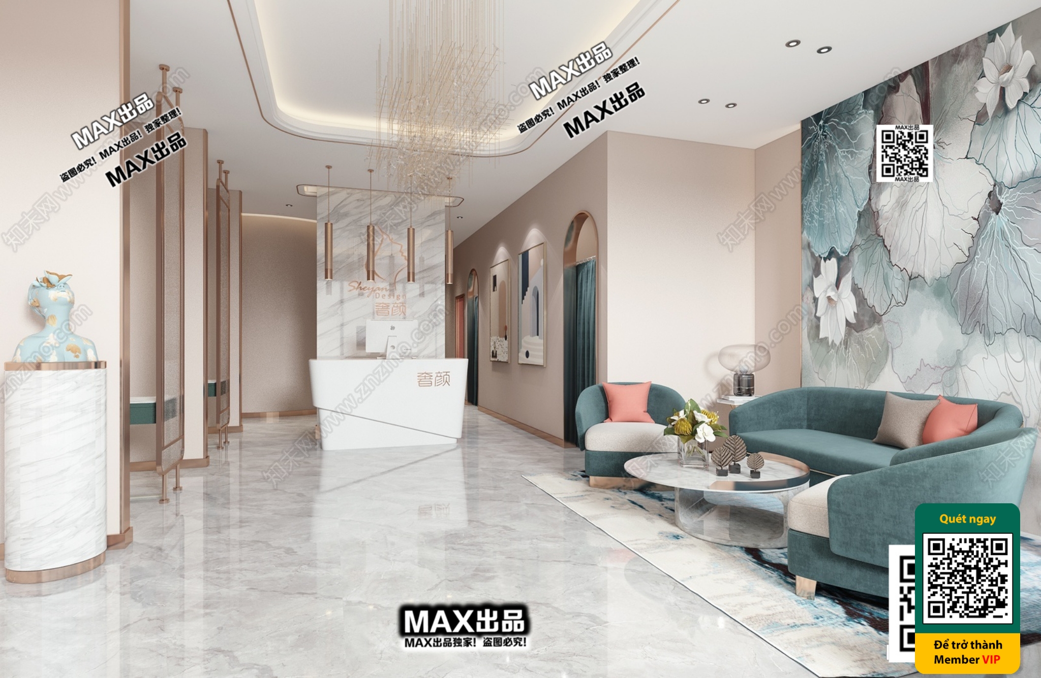 BEAUTY SALON – VRAY / CORONA – 3D MODEL – 5009 - thumbnail 1