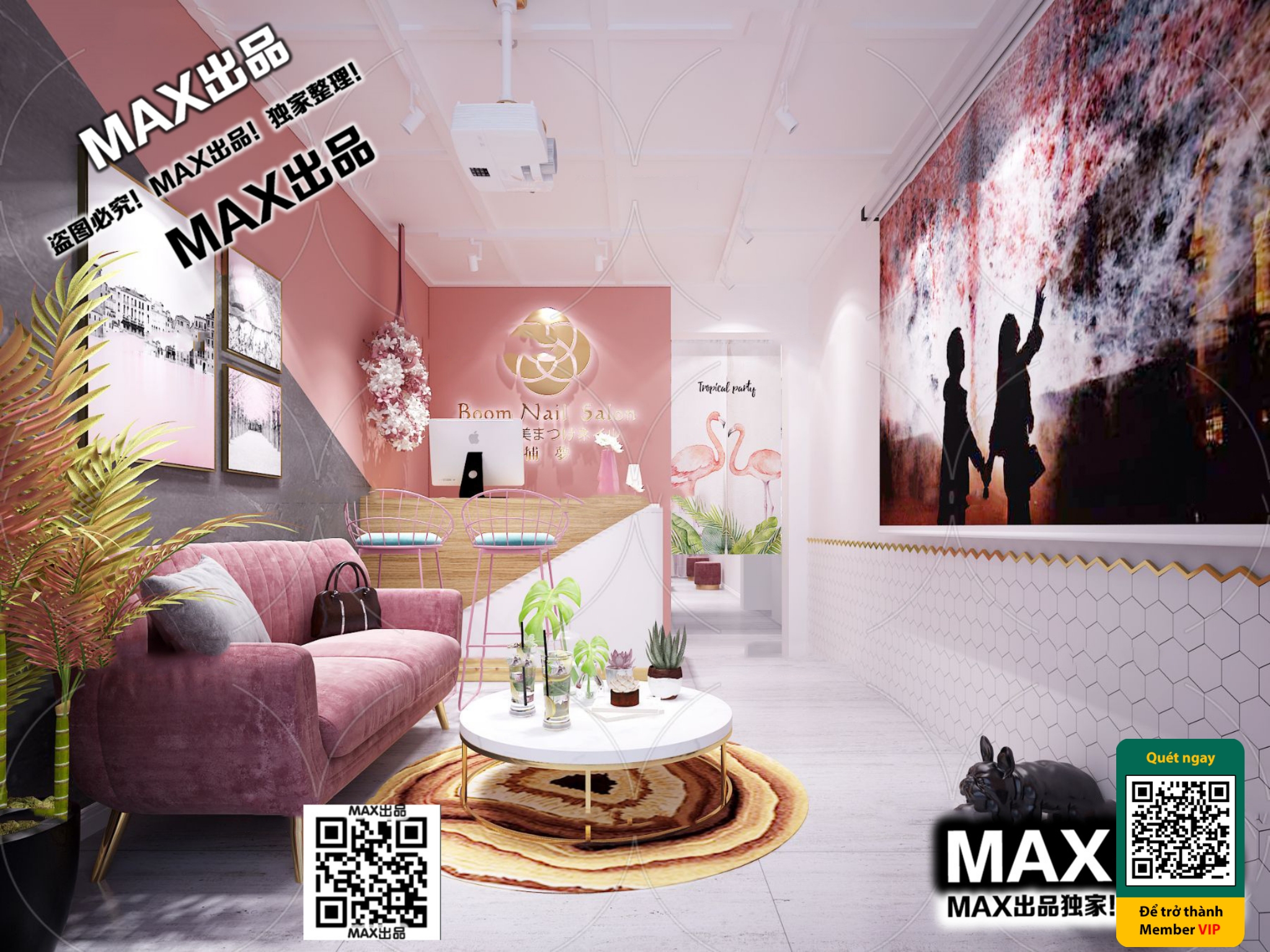 BEAUTY SALON – VRAY / CORONA – 3D MODEL – 5010 - thumbnail 1