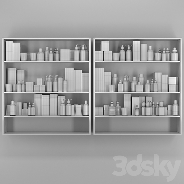 A set of cosmetics in Zara 3DS Max Model - thumbnail 2