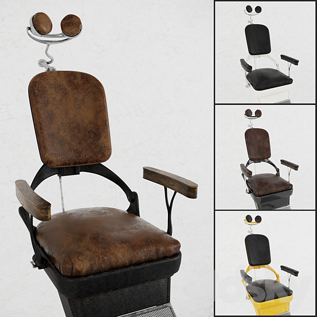 American Industrial Dental Chair from Ritter 1920s 3DS Max Model - thumbnail 2