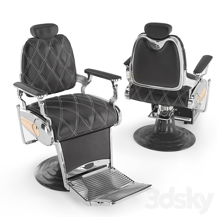 Armchair for hairdresser 3DS Max - thumbnail 1