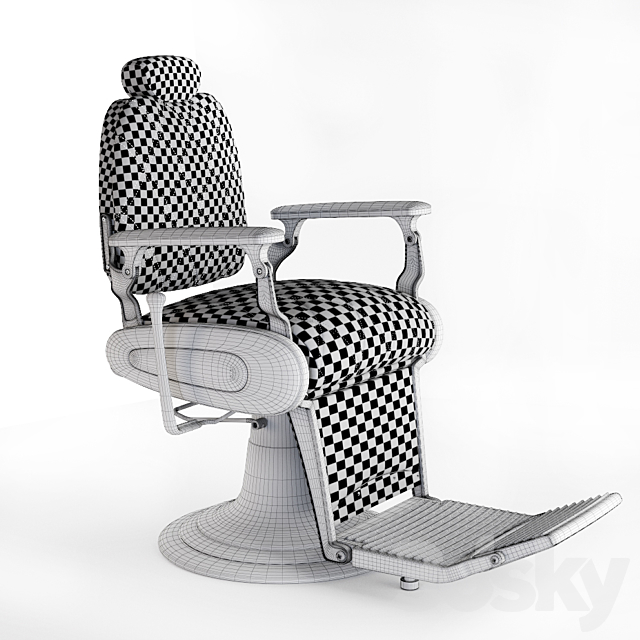 Armchair for hairdresser 3DSMax File - thumbnail 3