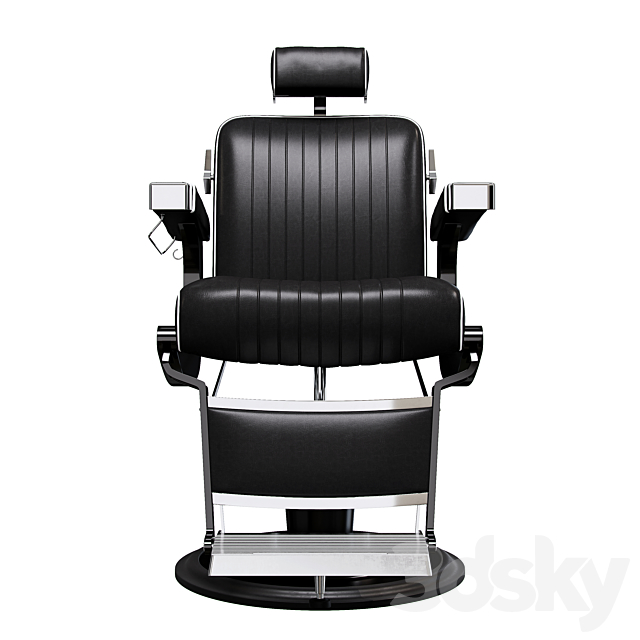 Barbershop chair Belmont apollo 2 3DS Max Model - thumbnail 2