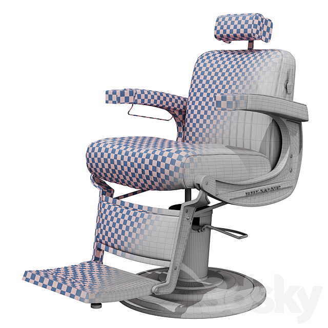 Barbershop chair Belmont apollo 2 3DS Max Model - thumbnail 5