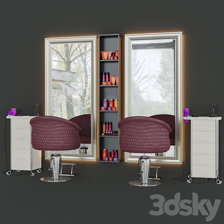 Beauty salon 3 3DS Max - thumbnail 1