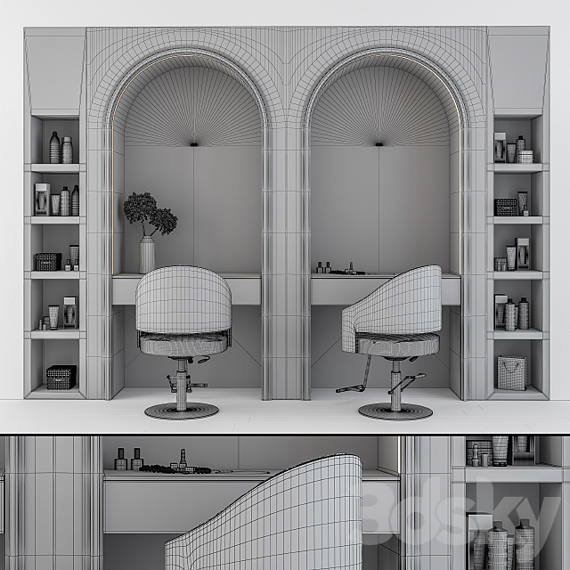 Beauty Salon Barber Shop – Set 02 3DSMax File - thumbnail 4