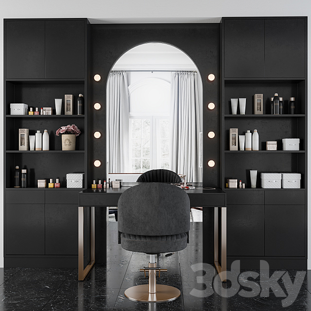 Beauty Salon – Makeup Table 3DS Max Model - thumbnail 1