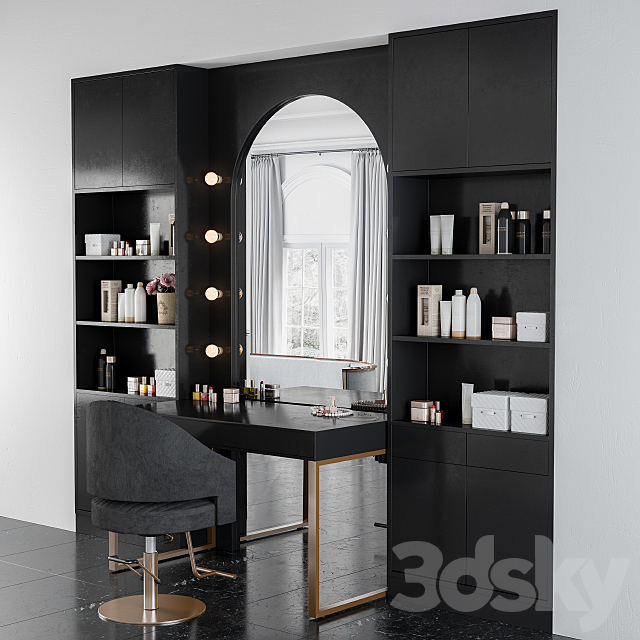 Beauty Salon – Makeup Table 3DS Max Model - thumbnail 2